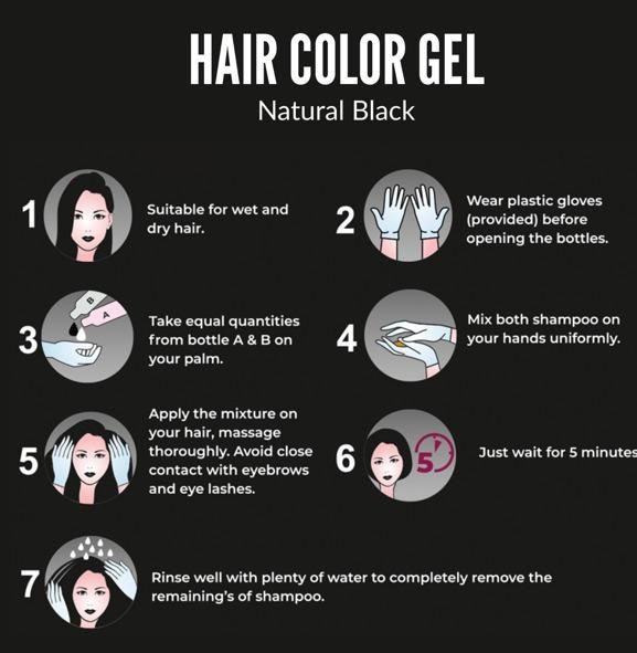 Fruit Vinegar Gel Based Black Hair Color